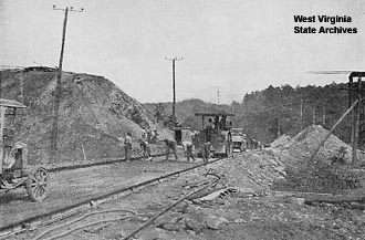 Work on the Morgantown-Kingwood Road, State Route No. 7